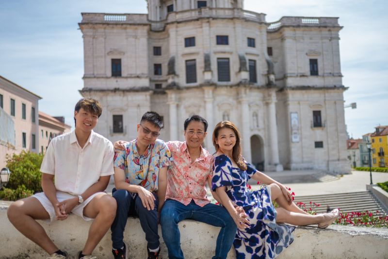 Family Photoshoot at the Lisbon National Pantheon. Full family photo shoots