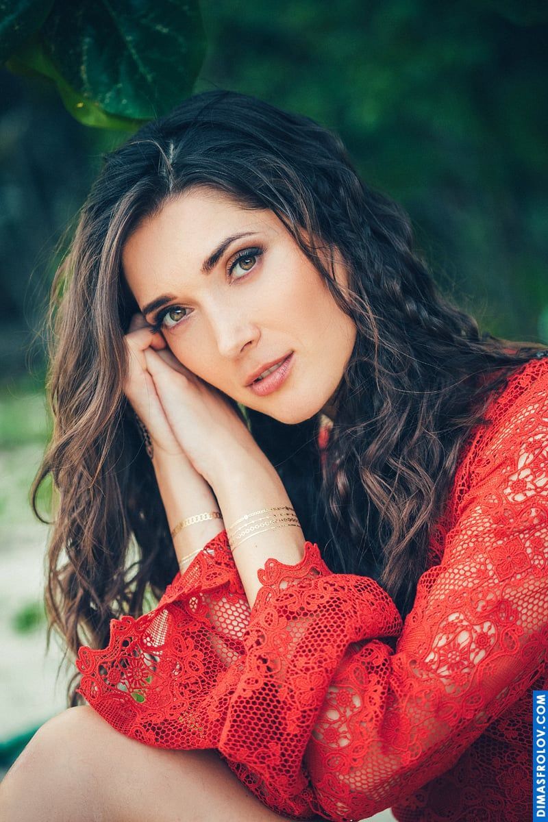 Close-up portrait with elegant styling and natural mood
